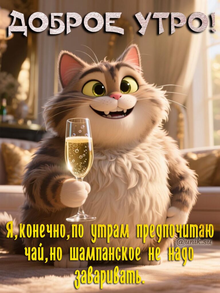 Открытка с добрым утром позитивная прикольная