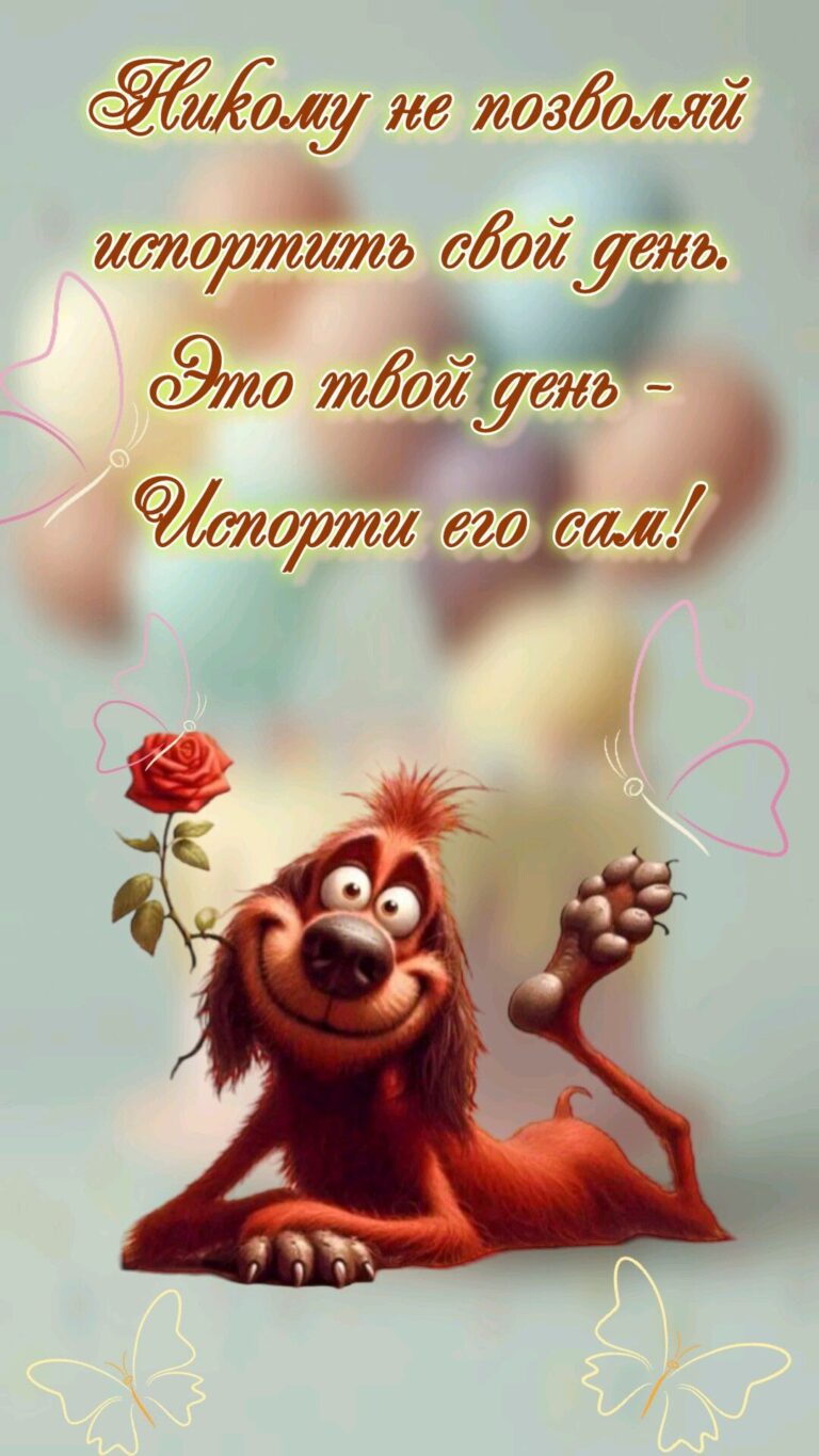 Никому не позволяй испортить твой день!