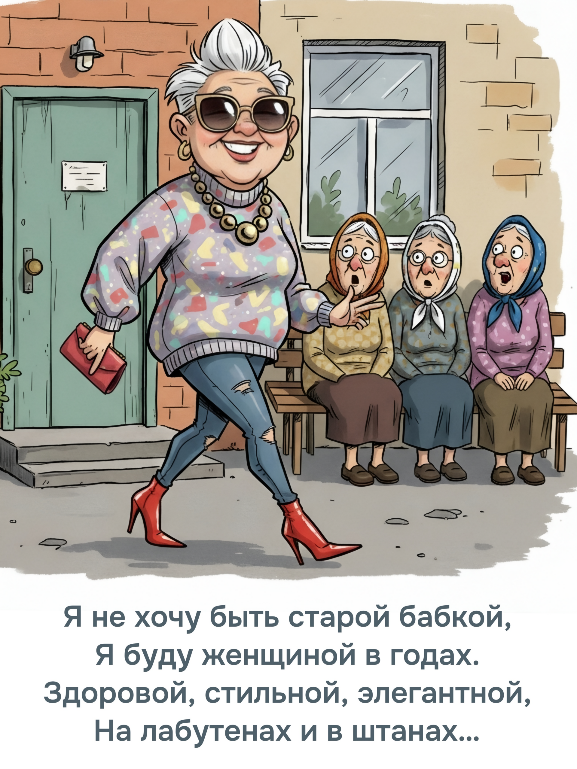 модная бабка.