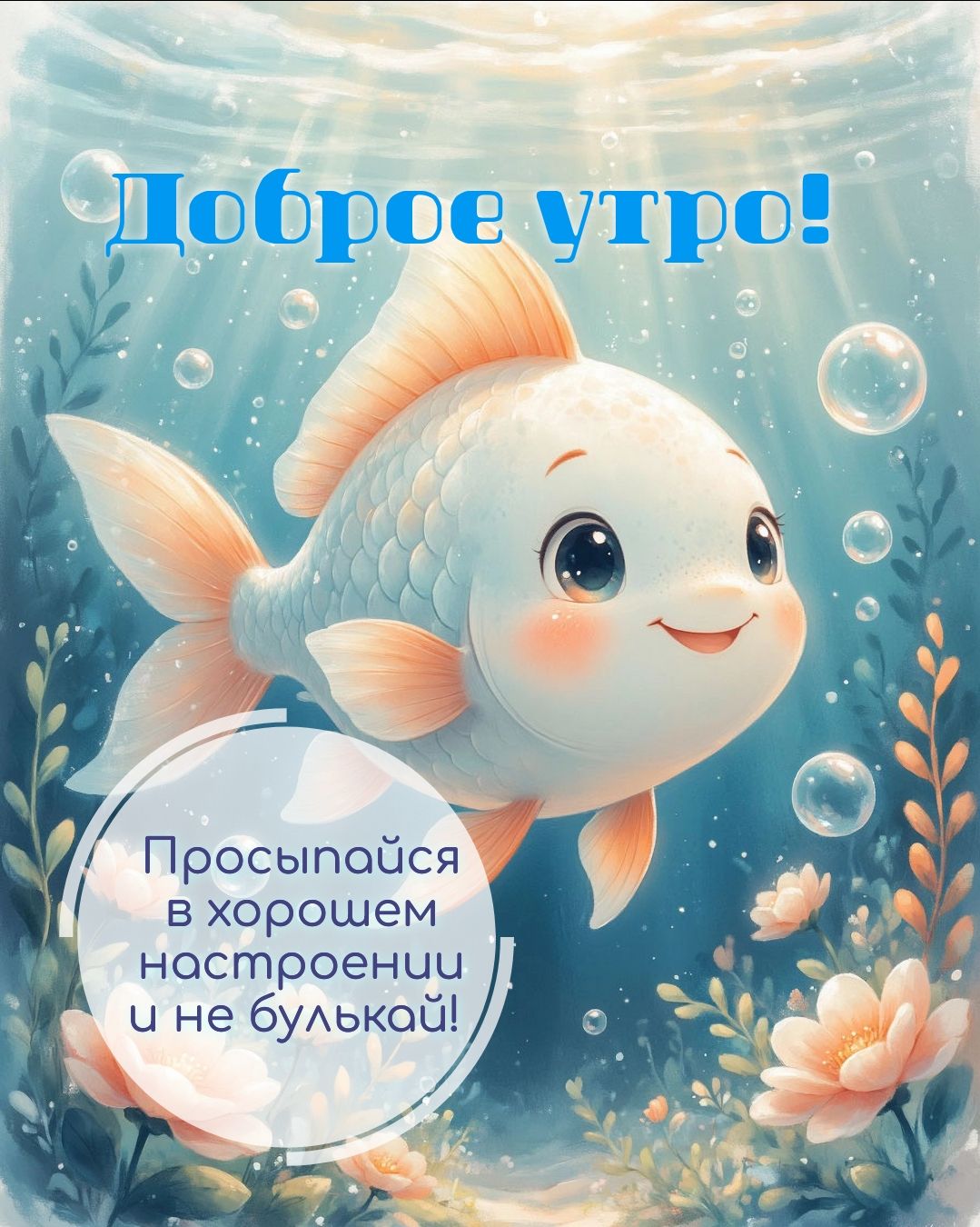 Доброе утро 🐬Картинка с шуткой 🐬 Открытка с юмором 🦭