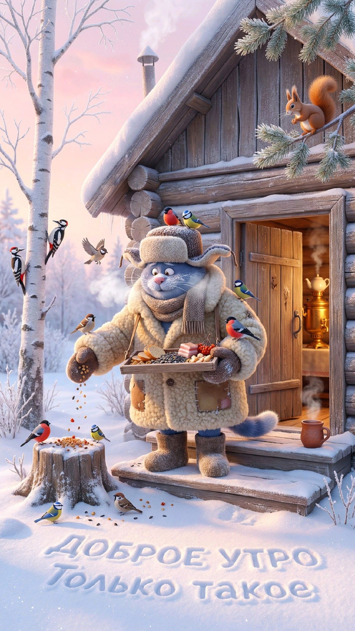 Доброе утро 💥 Покормил птичек, значит, утро доброе