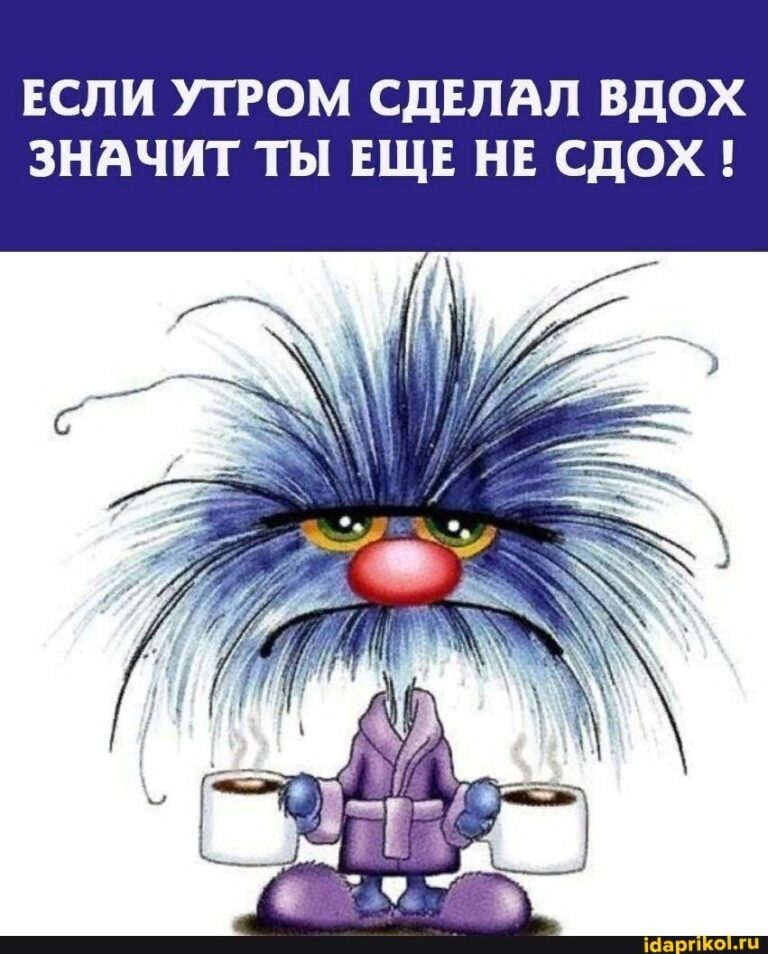 ЕСЛИ УТРОМ СДЕЛАЛ ВДОХ ЗНАЧИТ ТЫ ЕЩЕ НЕ СДОХ ! – АйДаПрикол