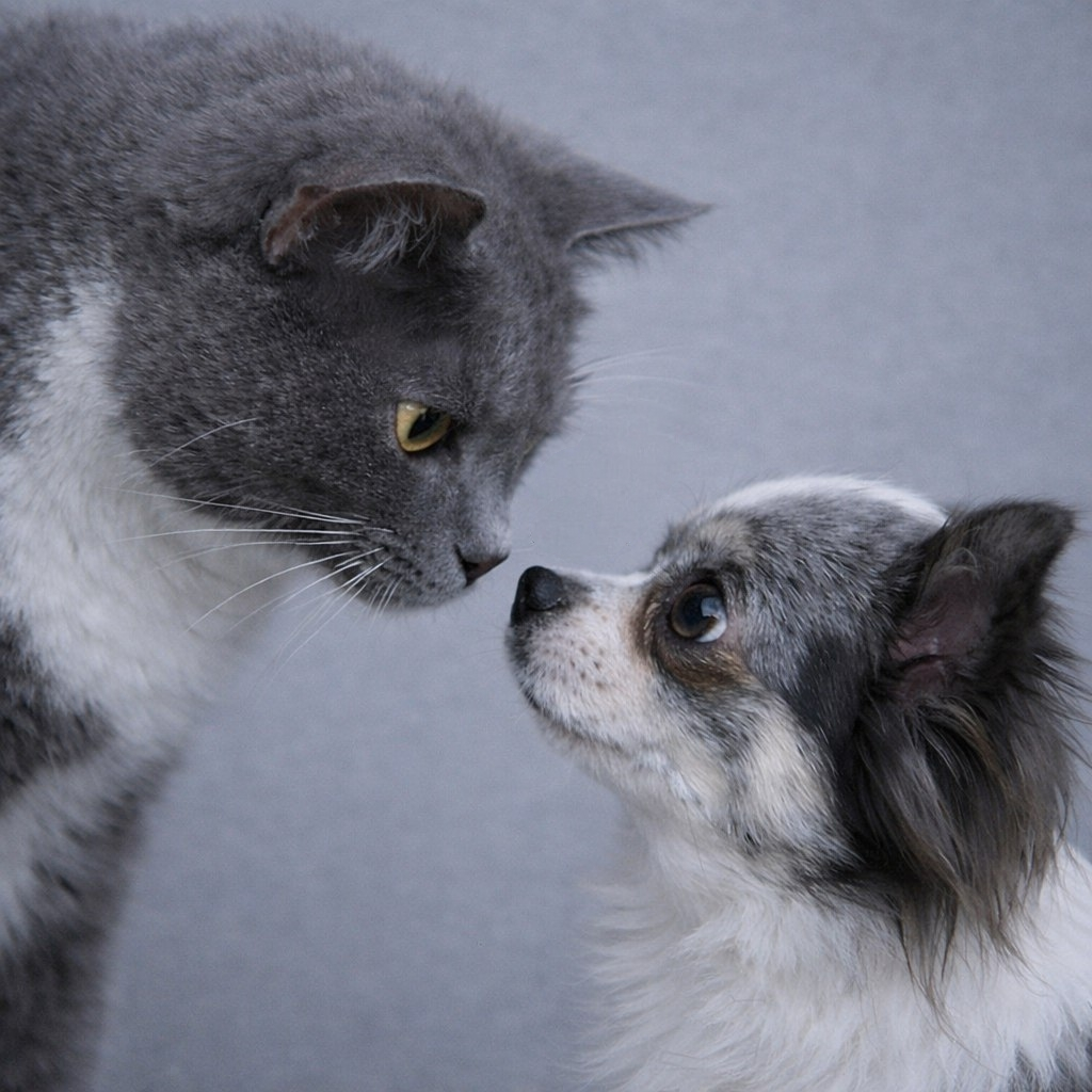 Кот и собака , лучшие друзья . Эстетика