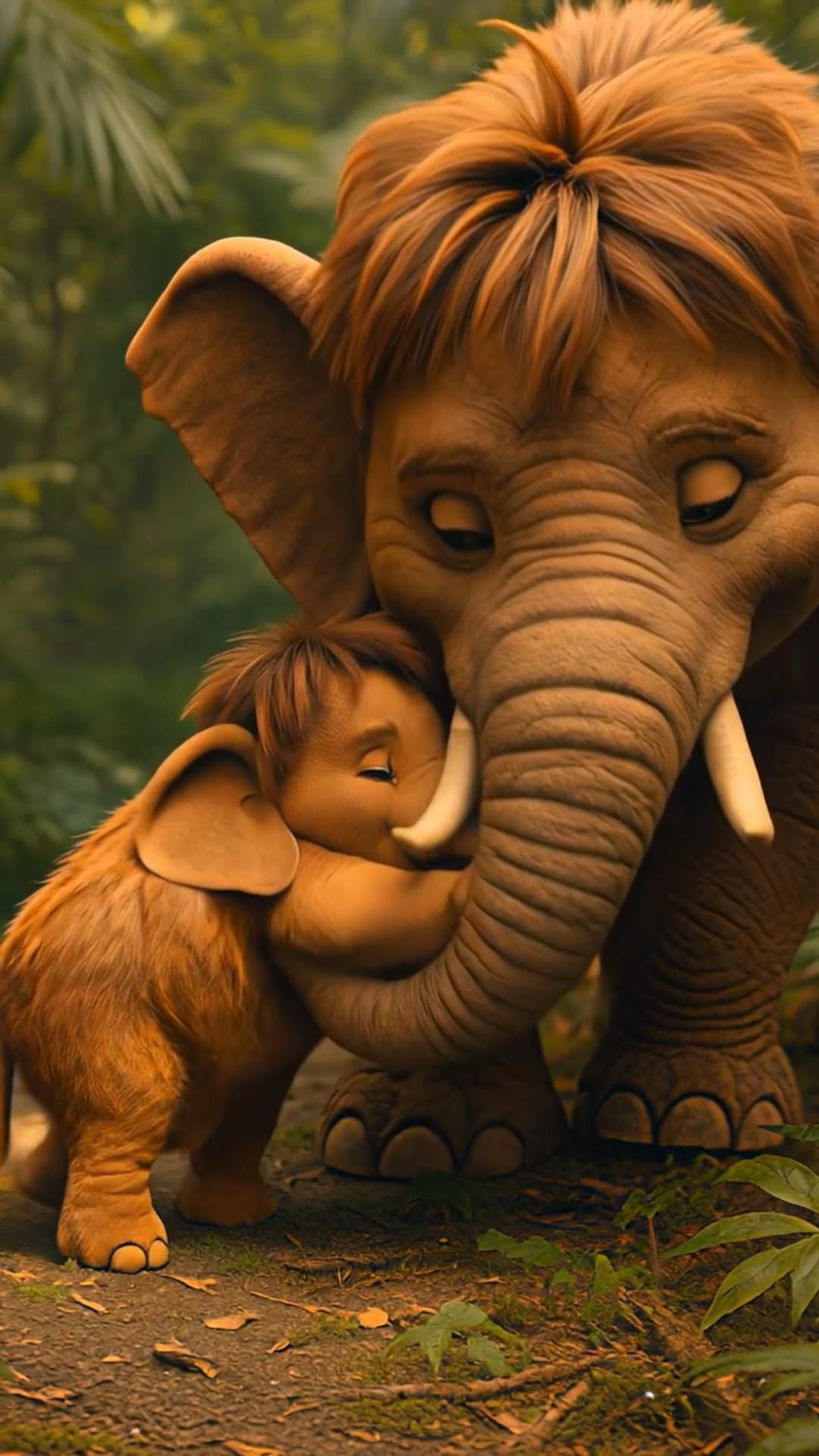 Мамонтенок все-таки нашёл свою маму.