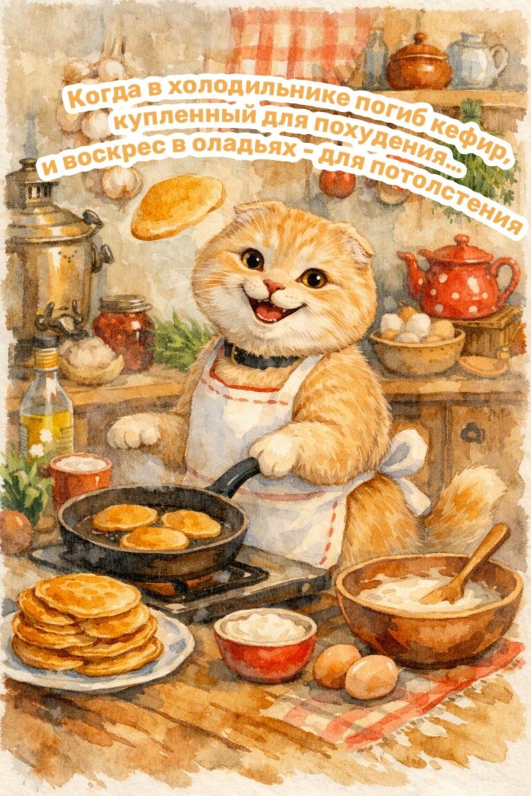 Открытка с юмором и котом