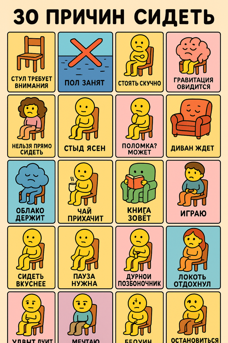 30 причин сидеть по версии нейросети.