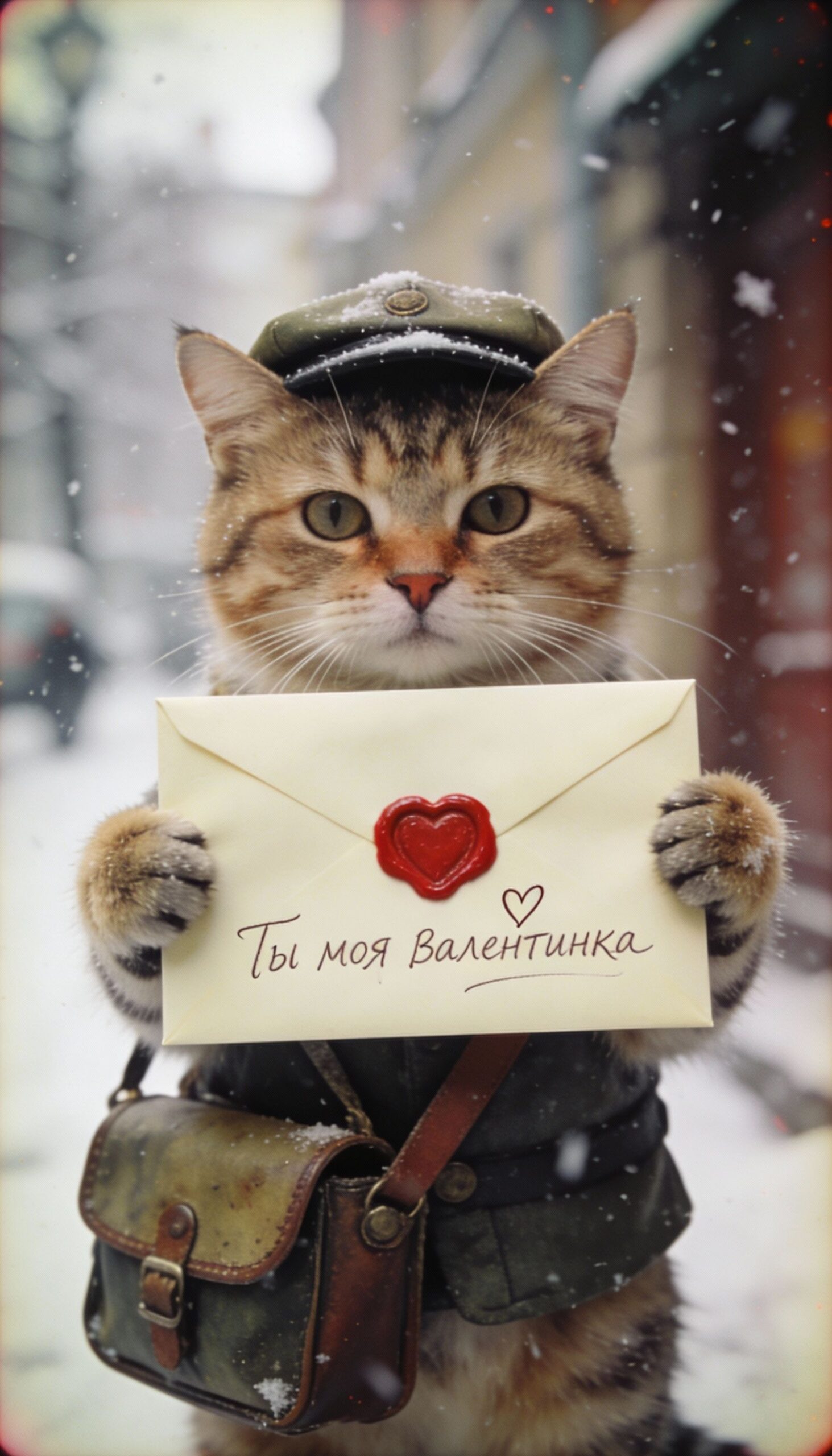 Милая открытка на день влюбленных. Промты – в моем Телеграм по ссылке