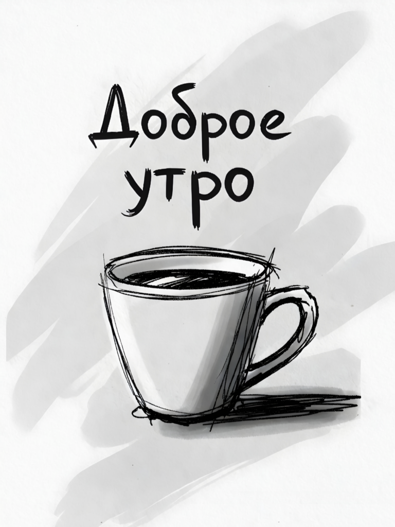 доброе утро.чашка кофе