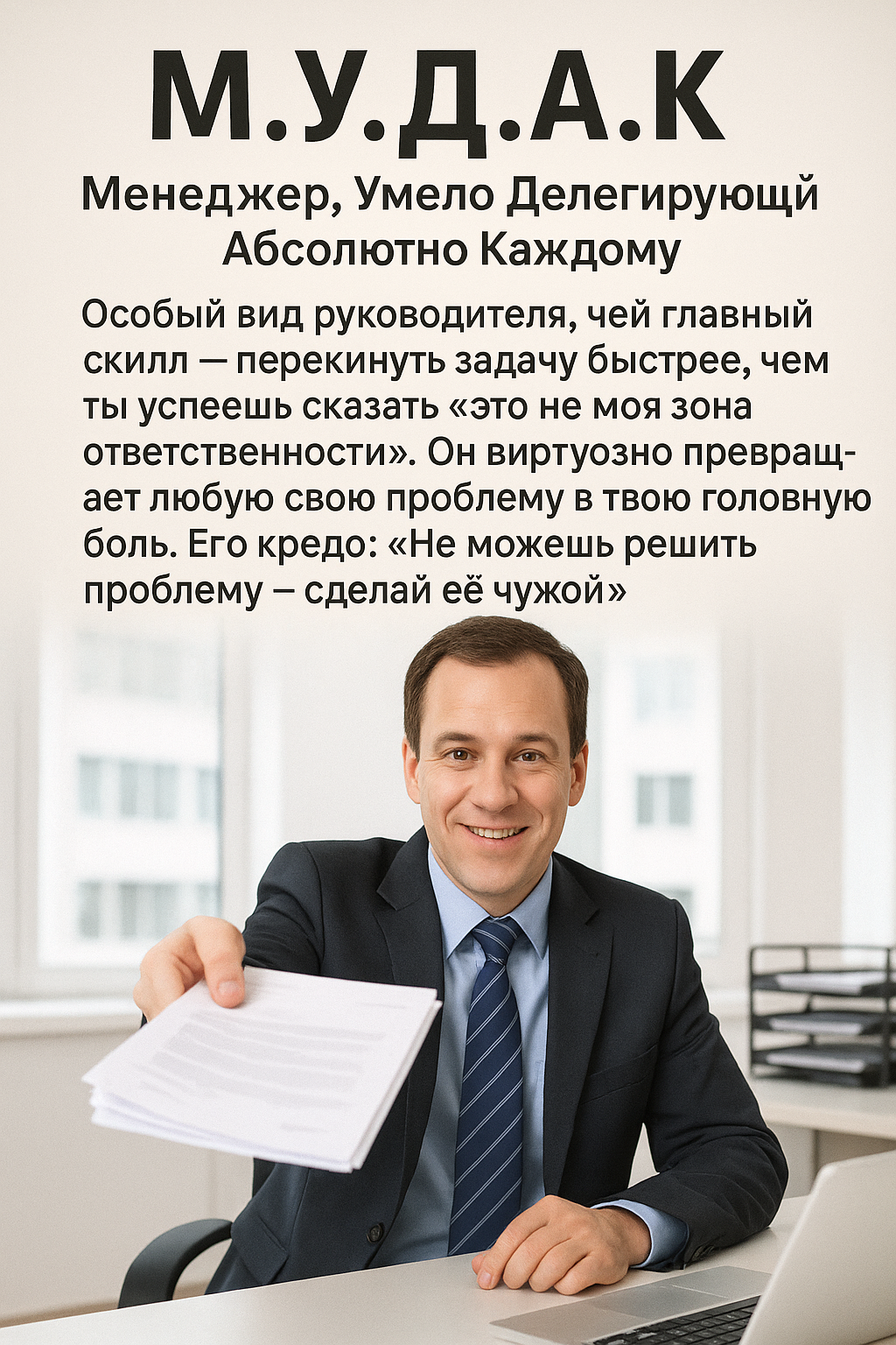 М.У.Д.А.К в офисе: мастер делегирования и передачи забот
