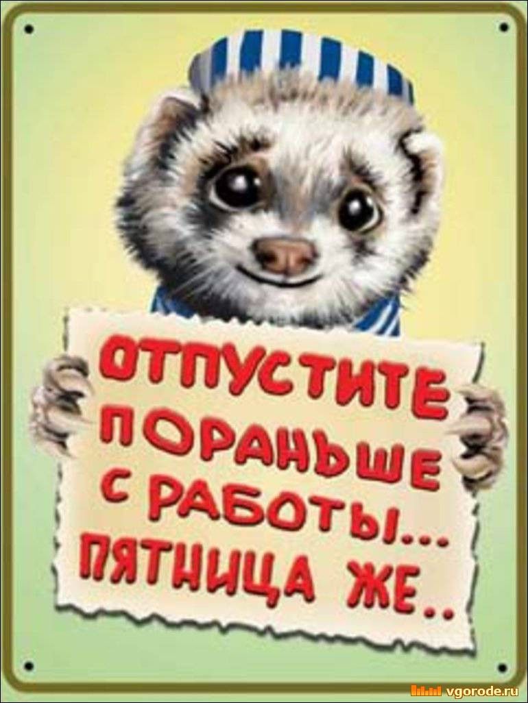 Открытки. Отпустите пораньше! Пятница же!