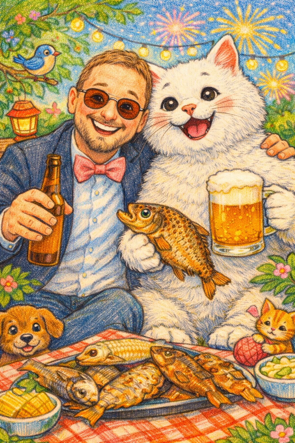 Друзья пьют пиво