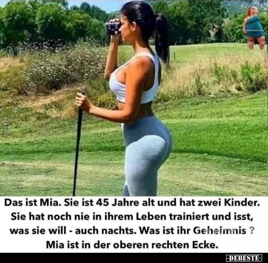 Das ist Mia. Sie ist 45 Jahre alt und hat zwei Kinder…