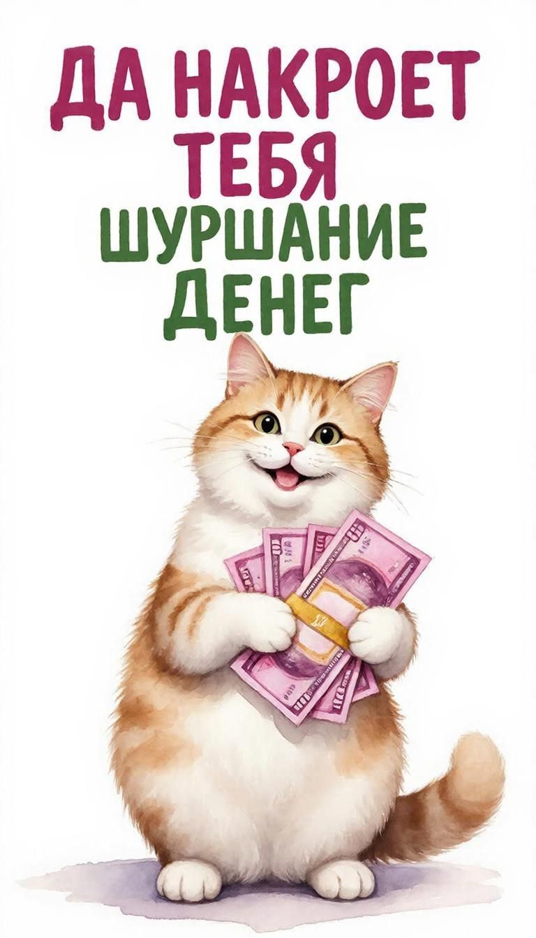 Да накроет тебя шуршание денег!