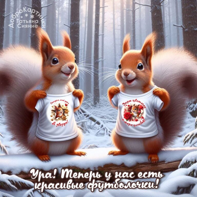 Белочки с футболочками