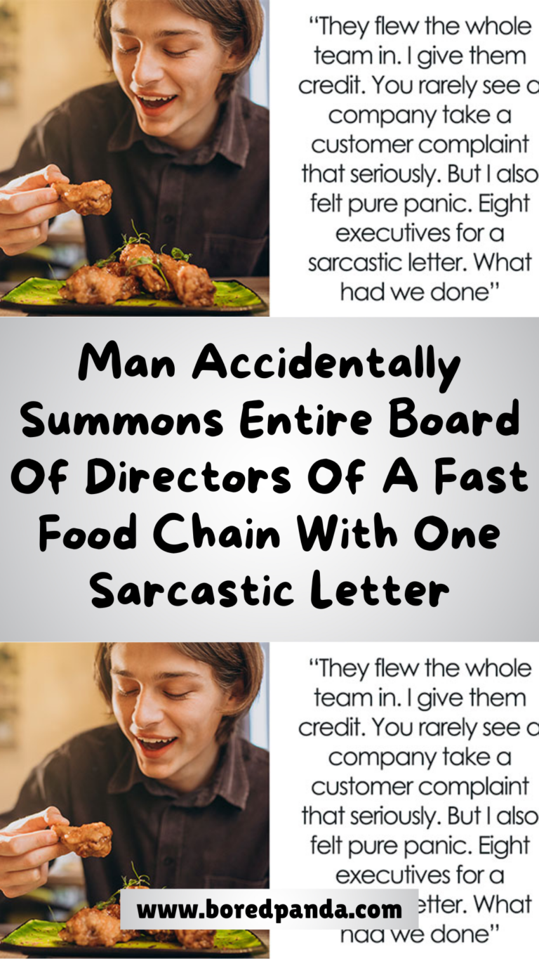 Man Accidentally Summons Entire Board Of Directors Of A Fast Food Chain With One Sarcastic Letter