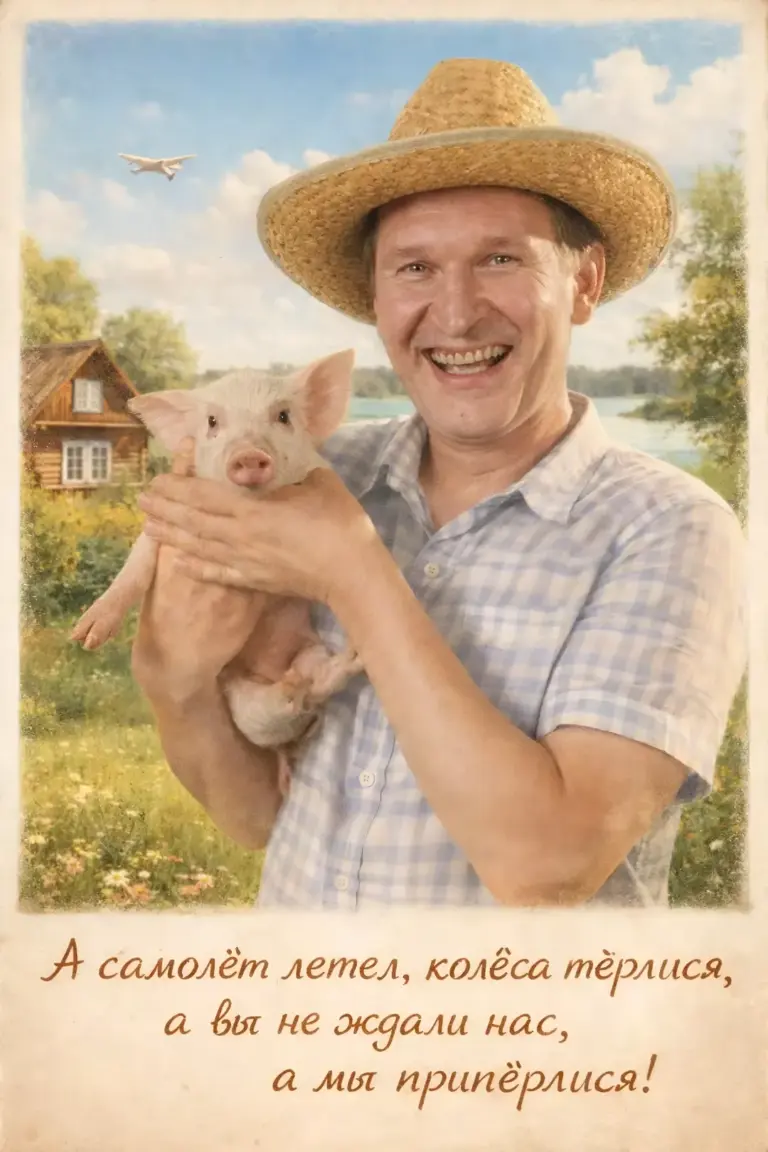 а самолёт летел , колеса терлися, а не ждали нас, а мы приперлися!