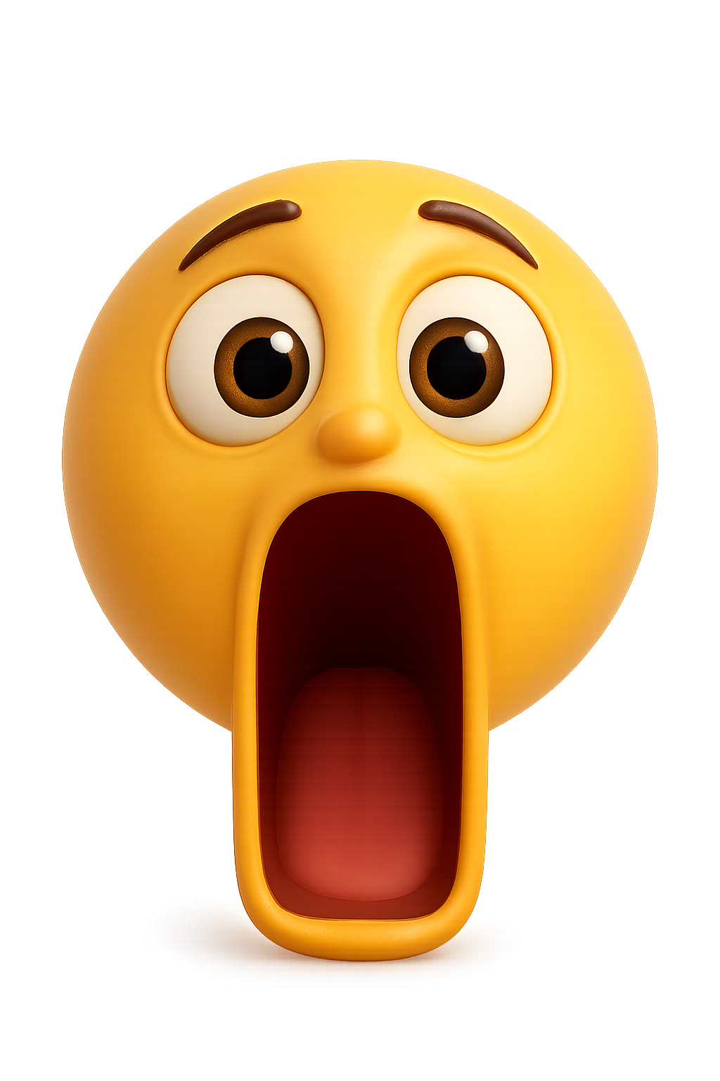 Emojis emoticono 3D boca abierta