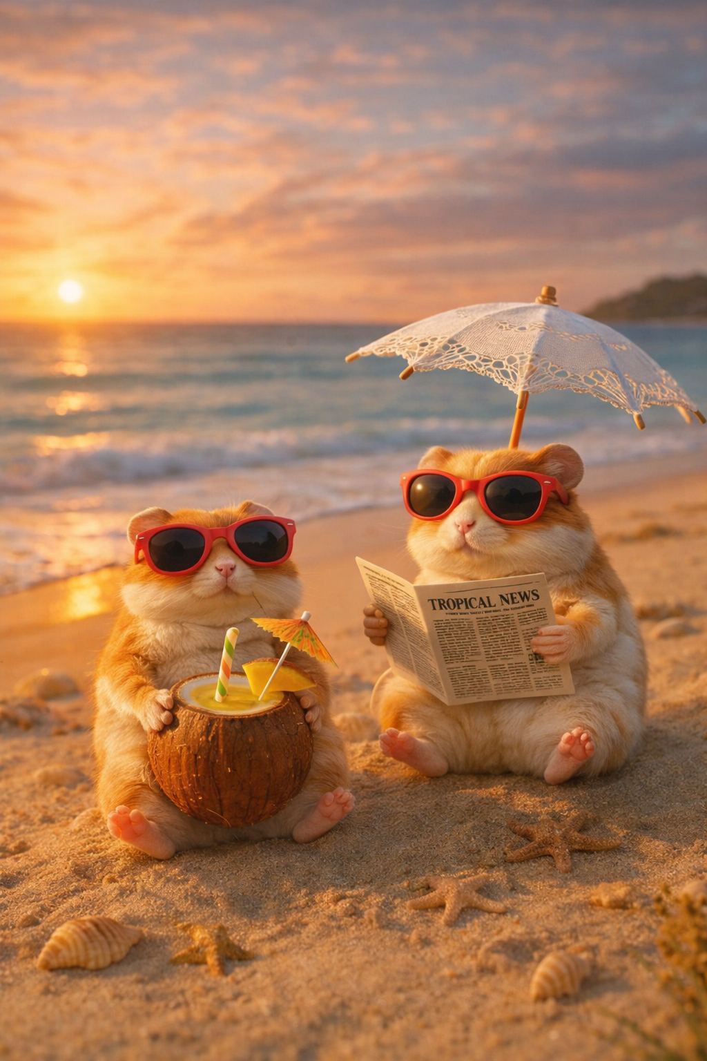 Chill Tropical Frogs 🐸☀️ – Adorable Small Animals Summer Vibes