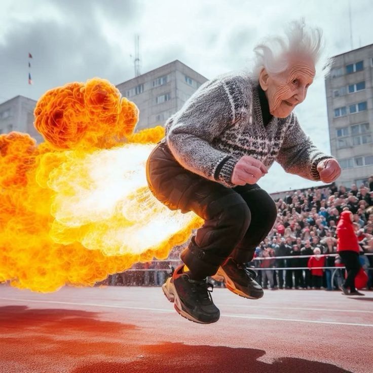 Бабка взлетает