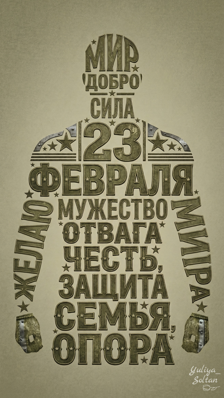 Открытка на 23 февраля, День защитника